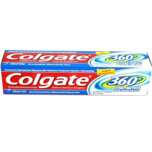 Colgate 360° Суперчистота всей полости рта зубная паста, паста зубная, 100 мл, 1 шт.